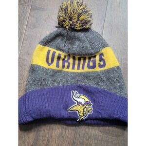 Minnesota Vikings NFL Knit Beanie Pom Pom Hat One Size Fits Most New‎ Era